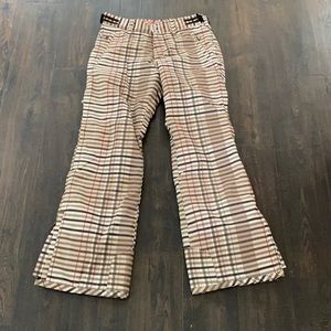 DNA plaid ski/snowboarding INSULATED PANTS LARGE WOMEN EXCELLENT